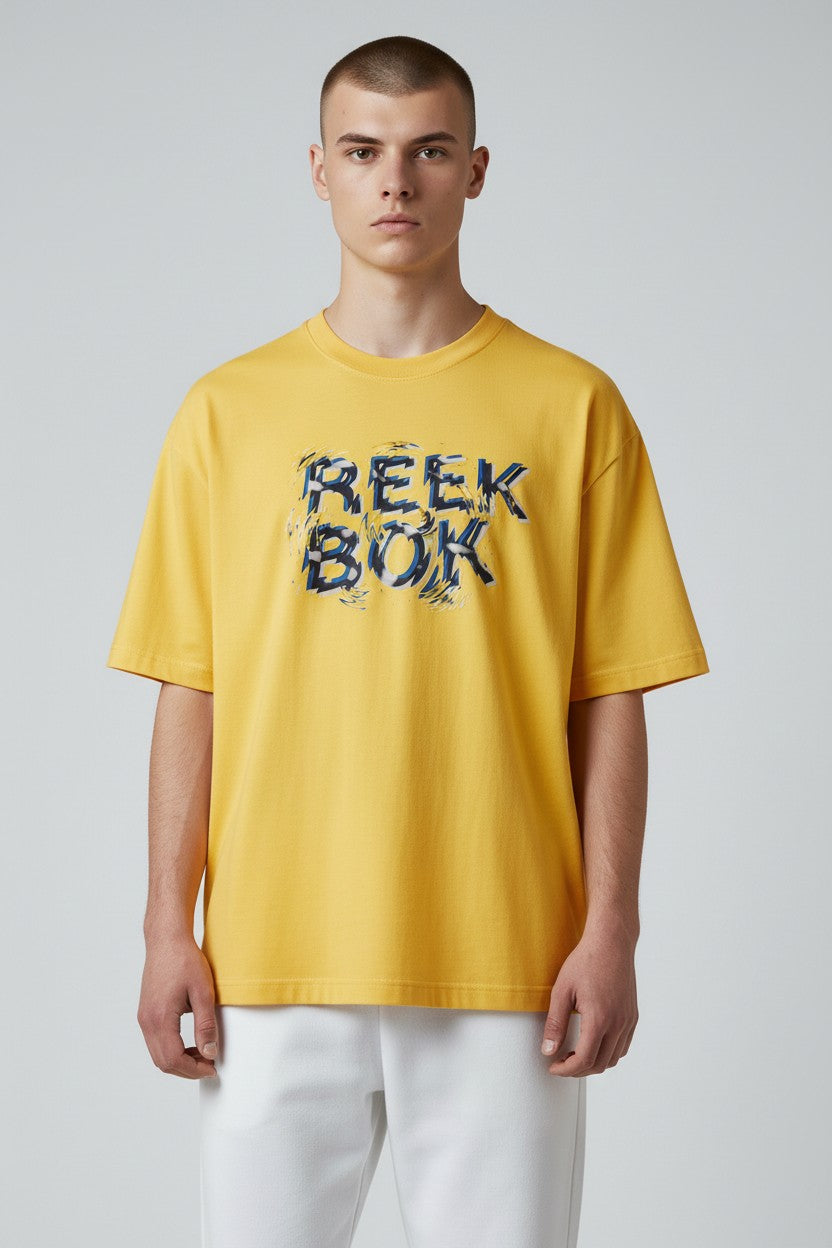 Yellow Reebok t shirt