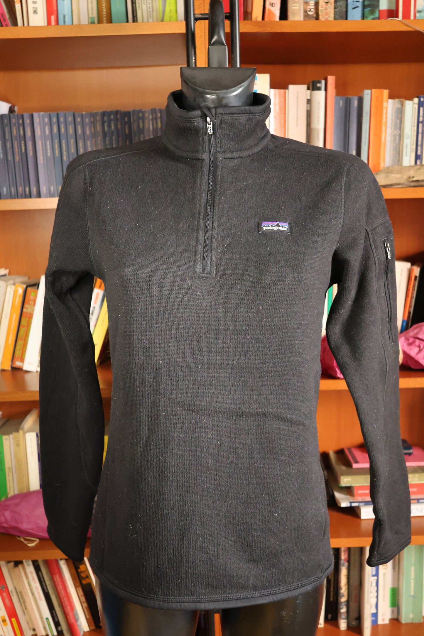 Black Patagonia fleece jacket