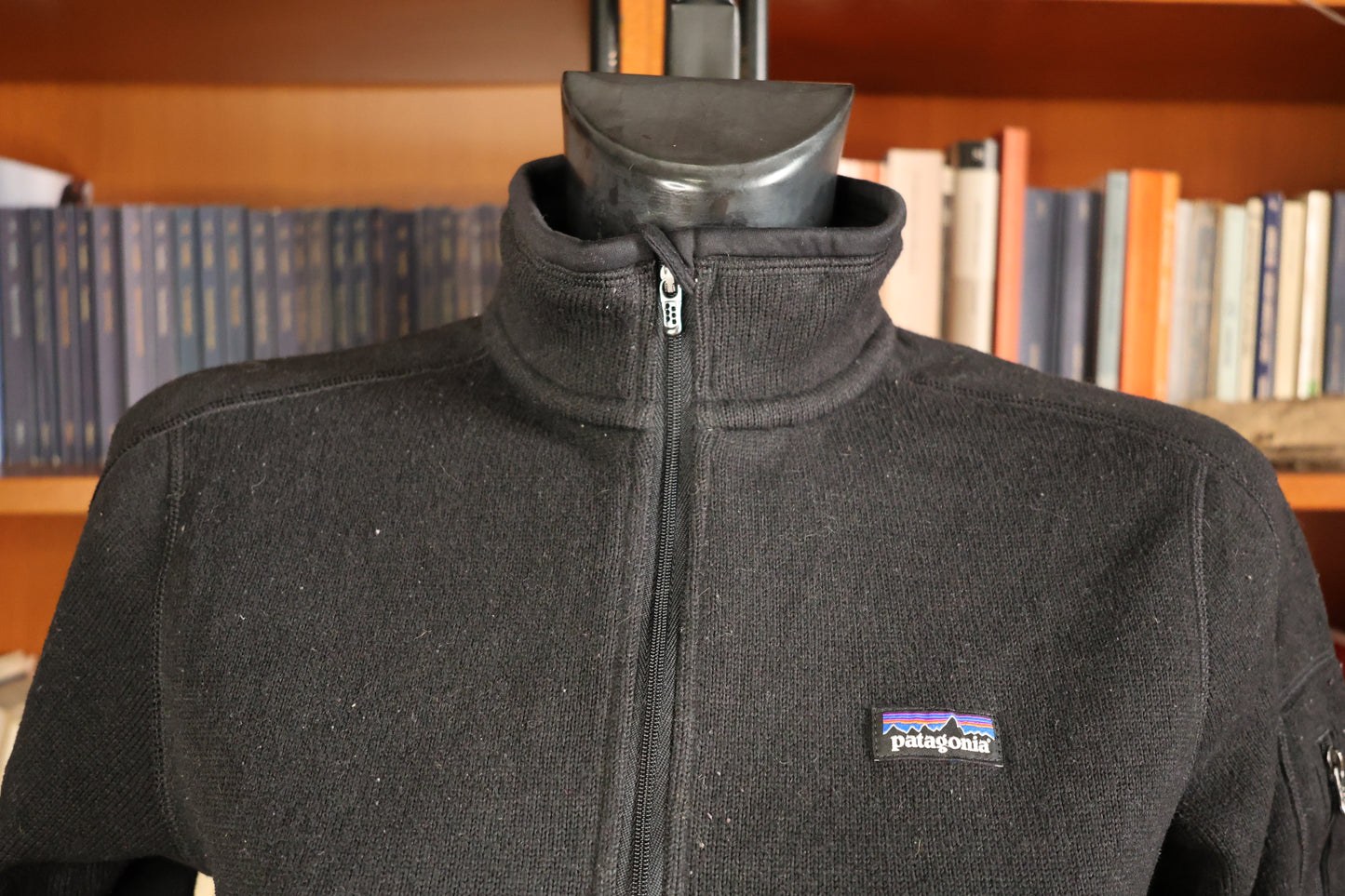 Black Patagonia fleece jacket