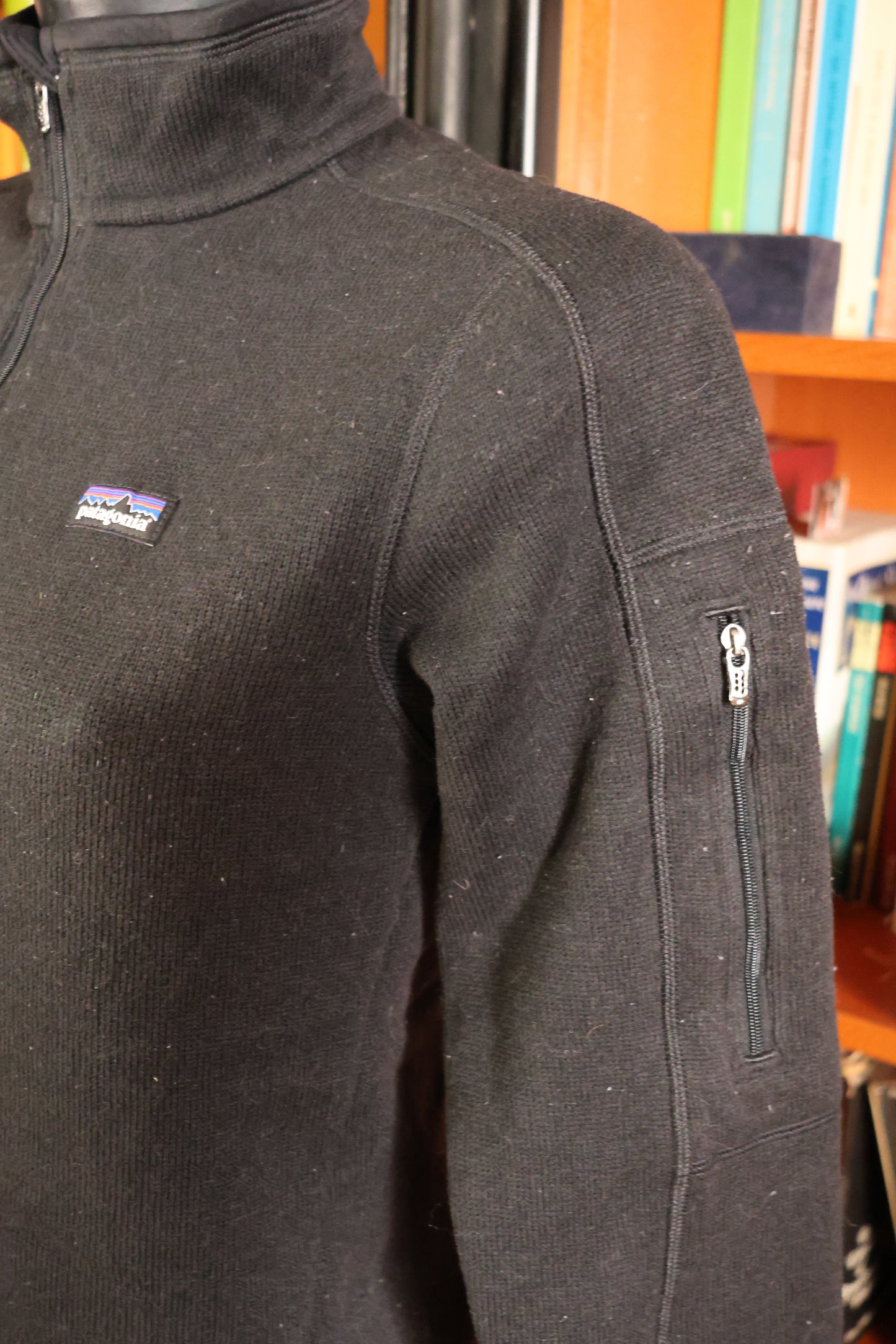 Black Patagonia fleece jacket