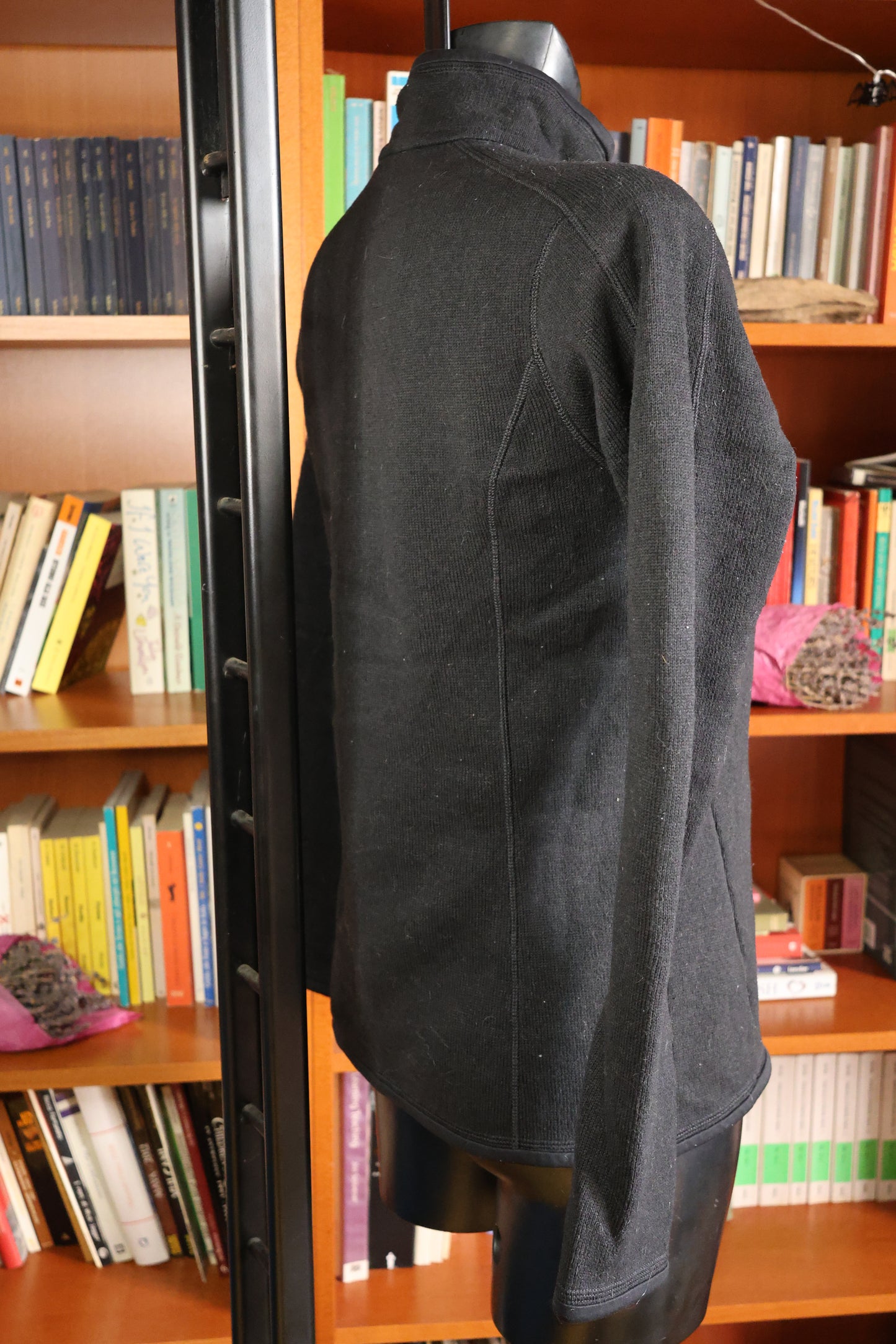 Black Patagonia fleece jacket