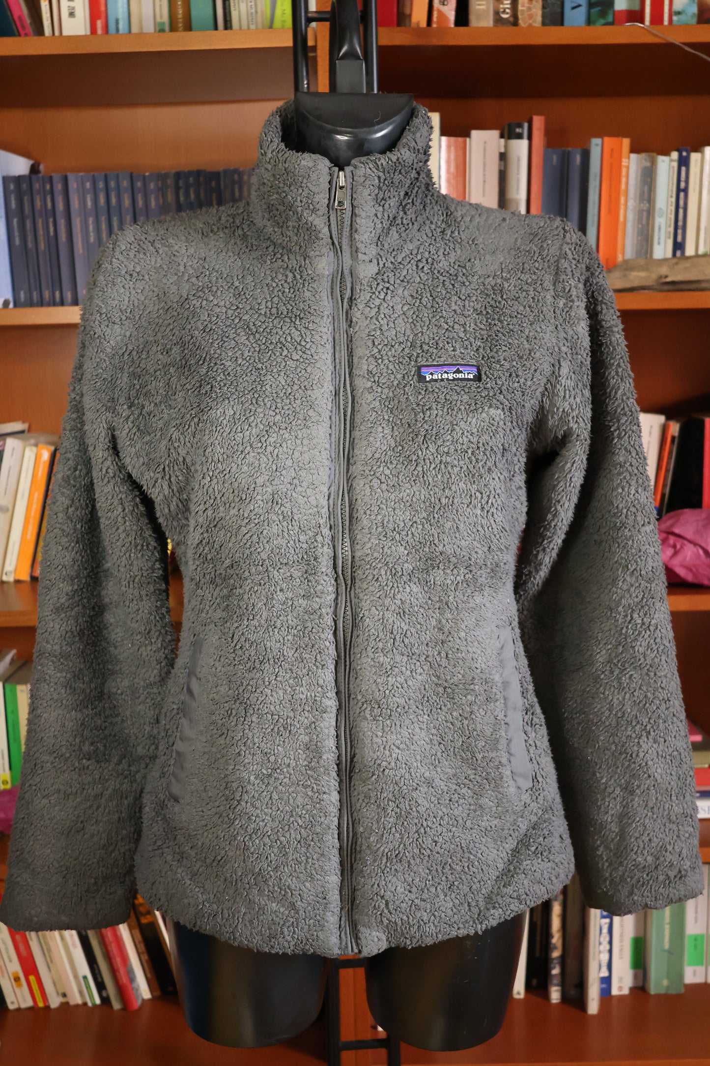 Fluffy grey Patagonia fleece jacket