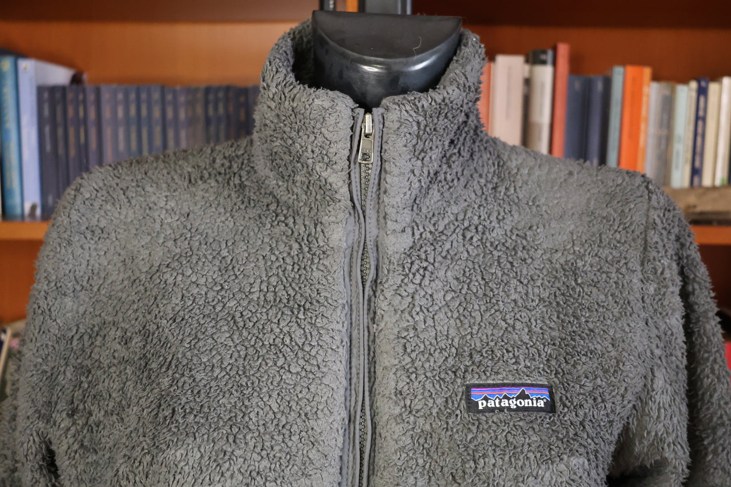 Fluffy grey Patagonia fleece jacket