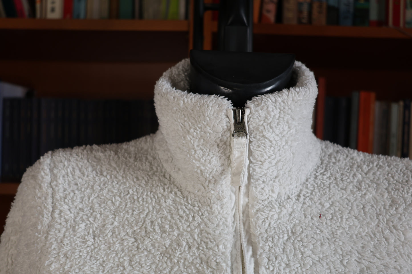 White Patagonia fleece jacket