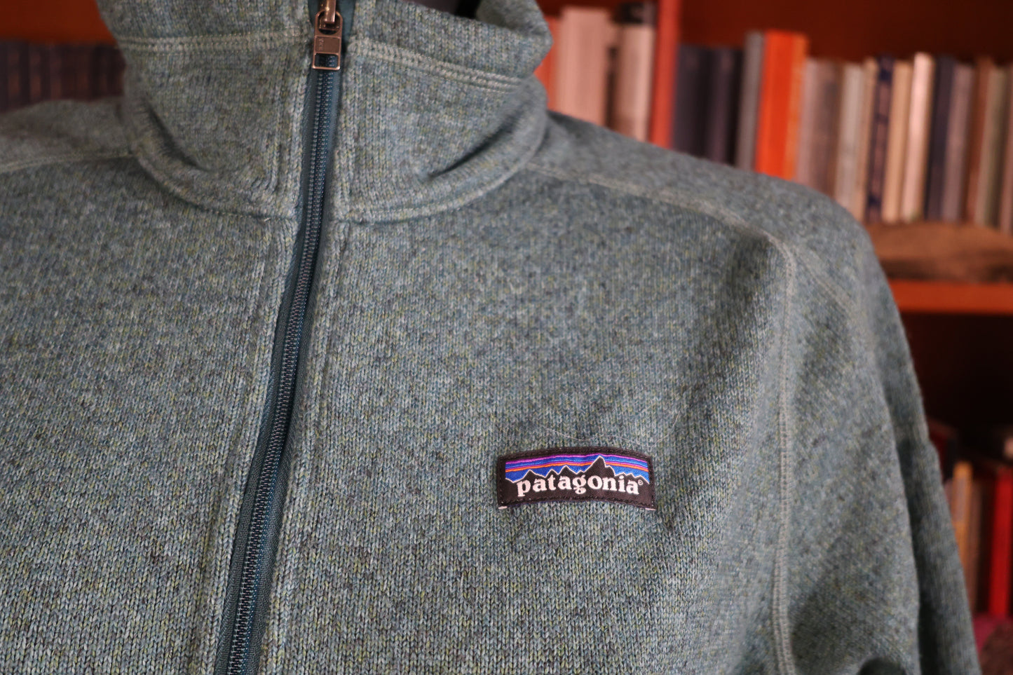 Olive green Patagonia fleece jacket