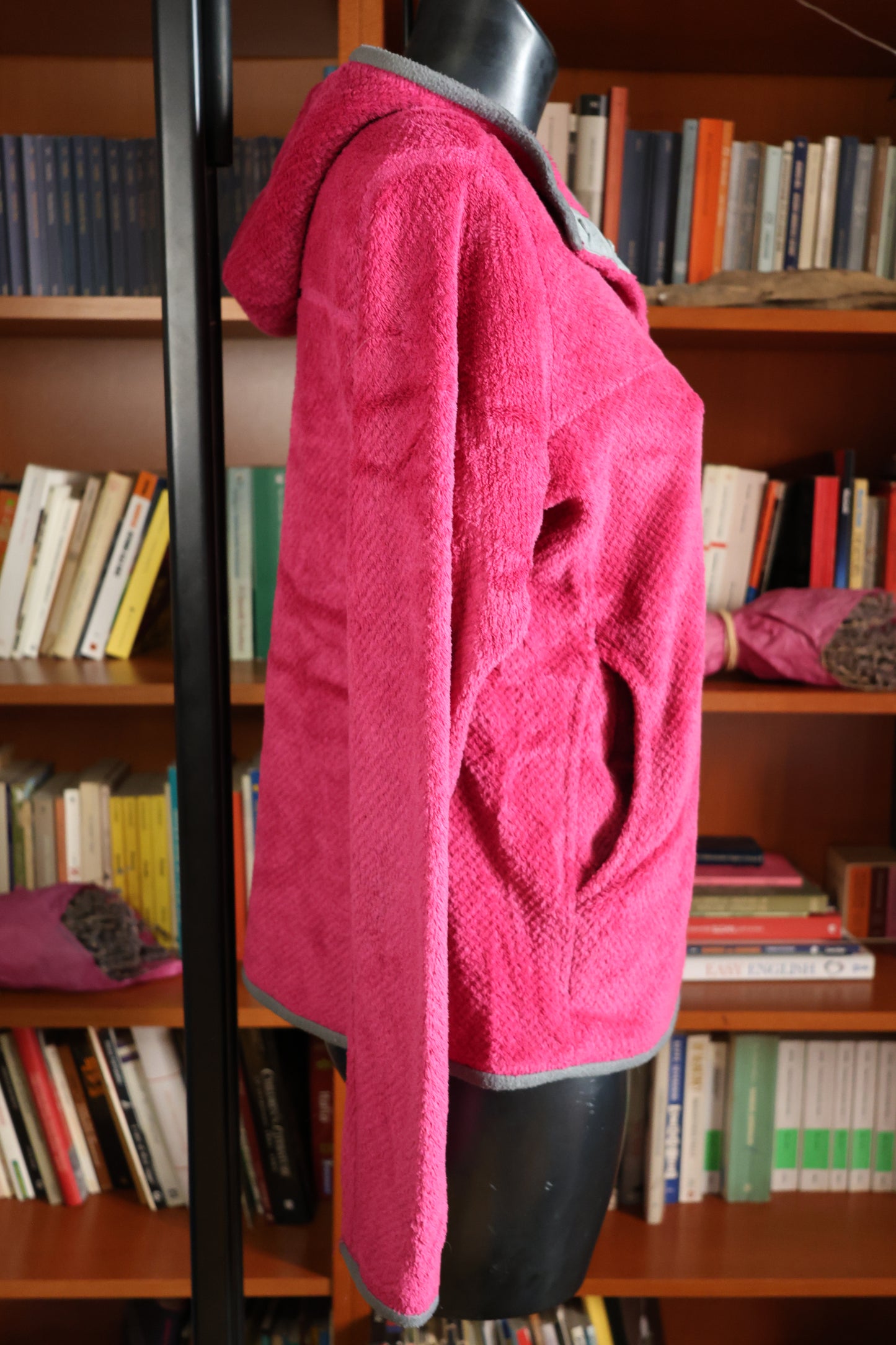 Hot pink Patagonia fleece jacket