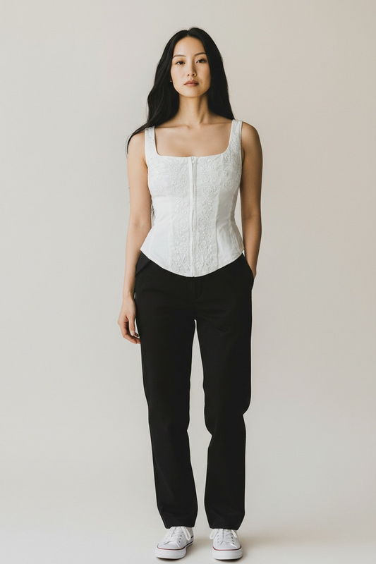 Top estivo bianco