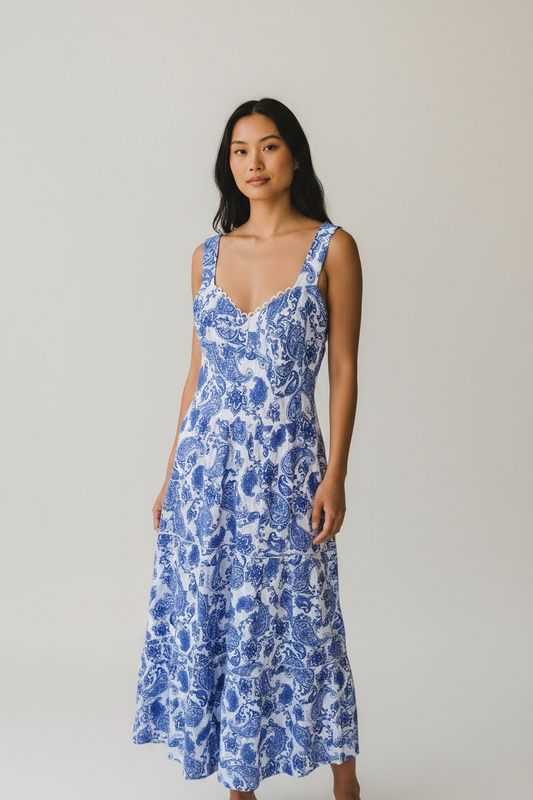 Maxi dress in lino