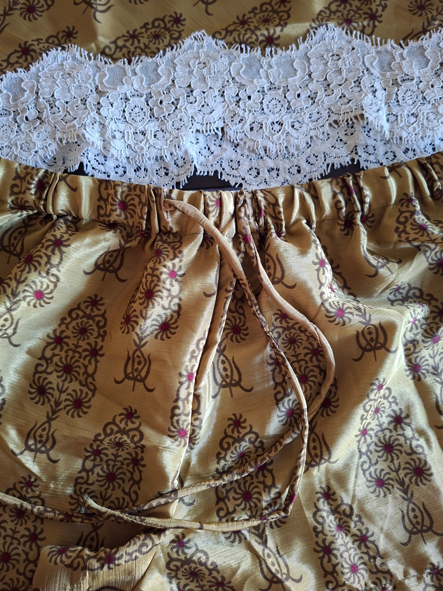 Pigiama corto oro e nero M I Was a Sari