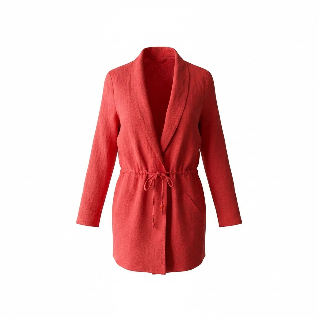 Giacca rossa in lino