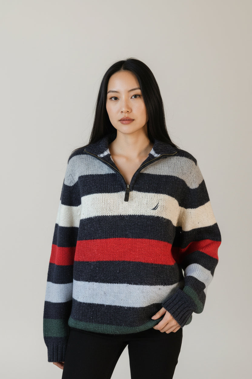 Striped boyfriend sweater