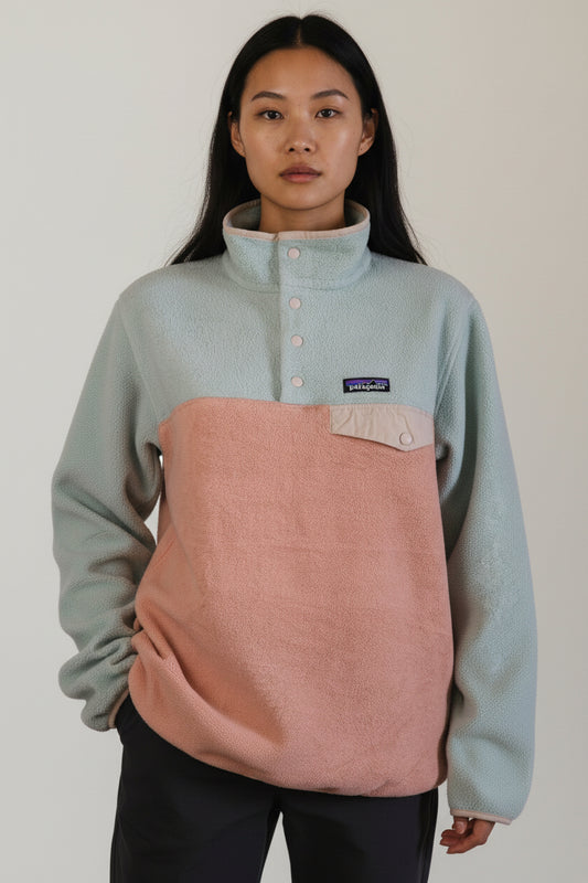 02 Bicolor Patagonia fleece jacket