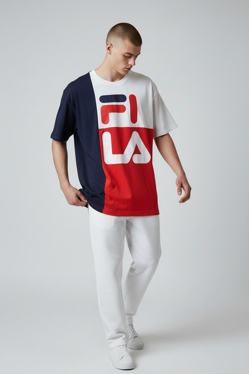 Red & Blue Fila t shirt